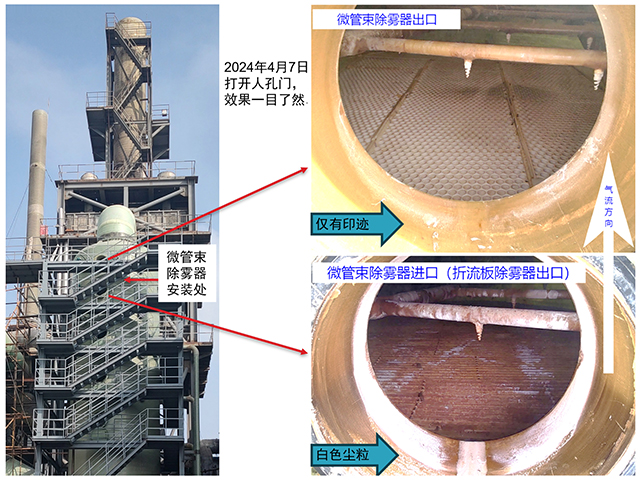 微管束除雾器用于喷雾干燥尾气